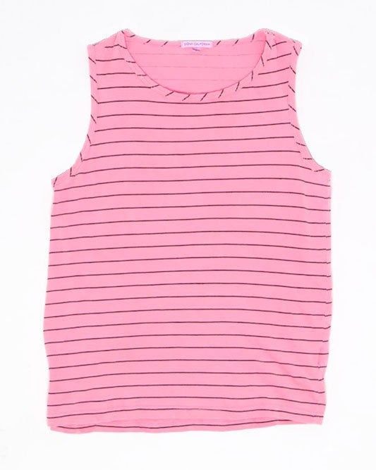 Neon Striped Muscle Tee 100% Cotton Made In the USA